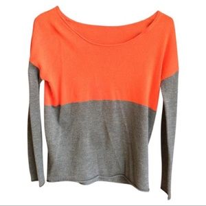 Splendid | Orange and Grey Sweater Sz XS